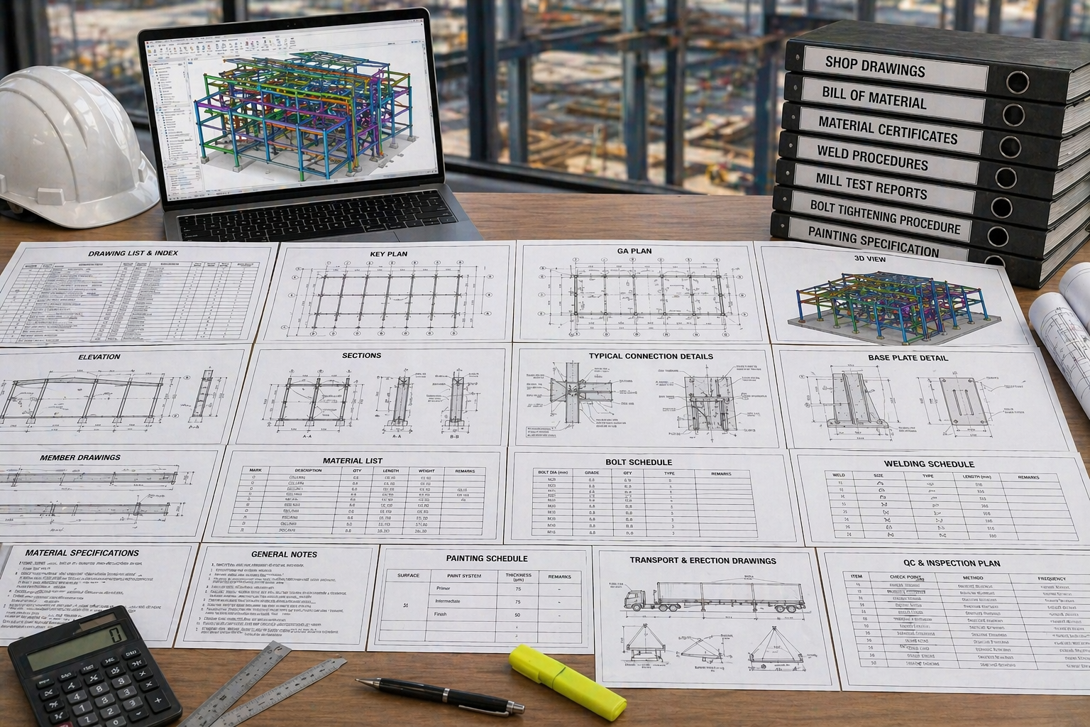Steel shop drawing package